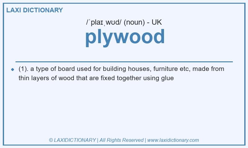 Definition plywood in British English