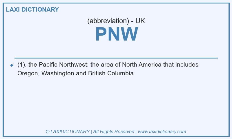 Definition PNW in British English