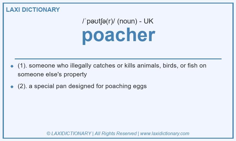 Definition poacher in British English