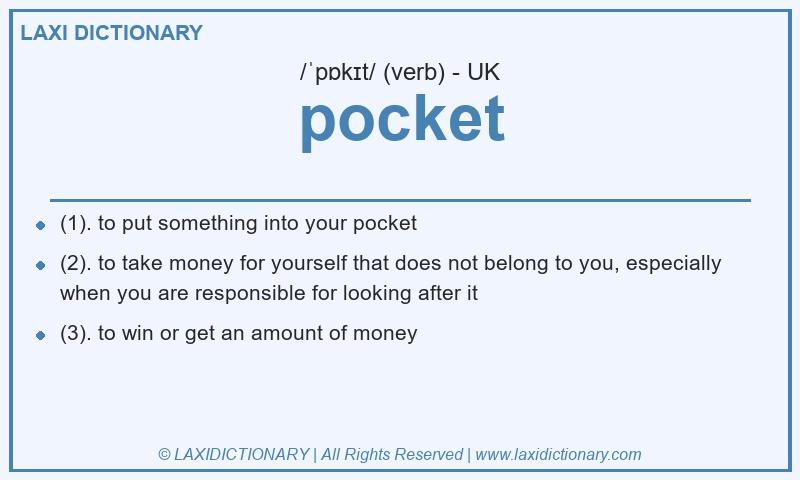 Definition pocket in British English