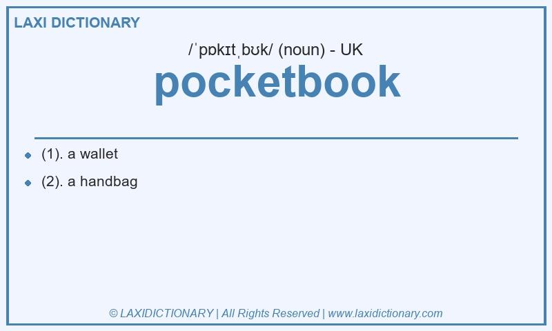 Definition pocketbook in British English