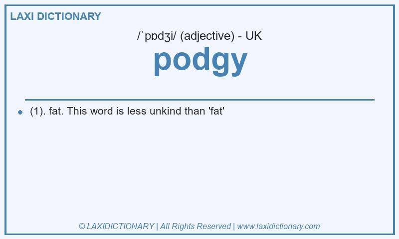 Definition podgy in British English