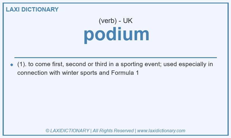 Definition podium in British English