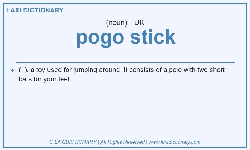 Definition pogo stick in British English