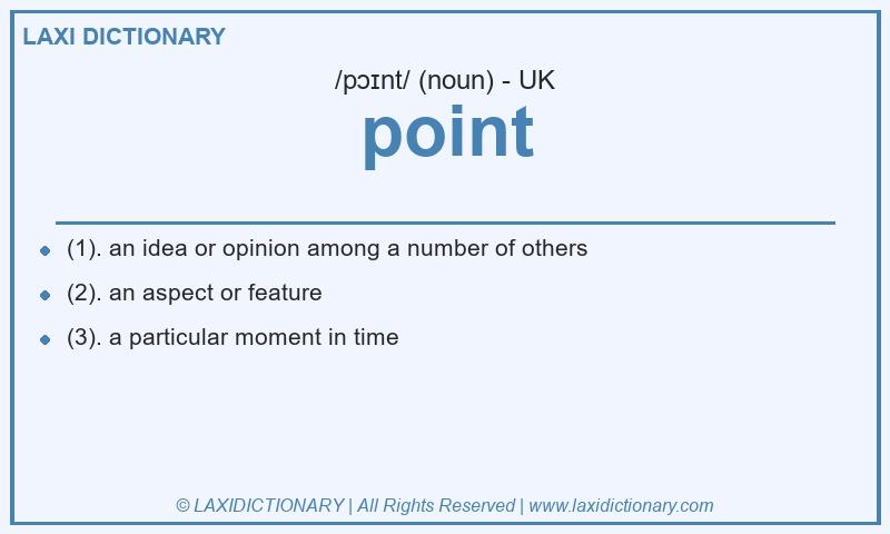 Definition point in British English