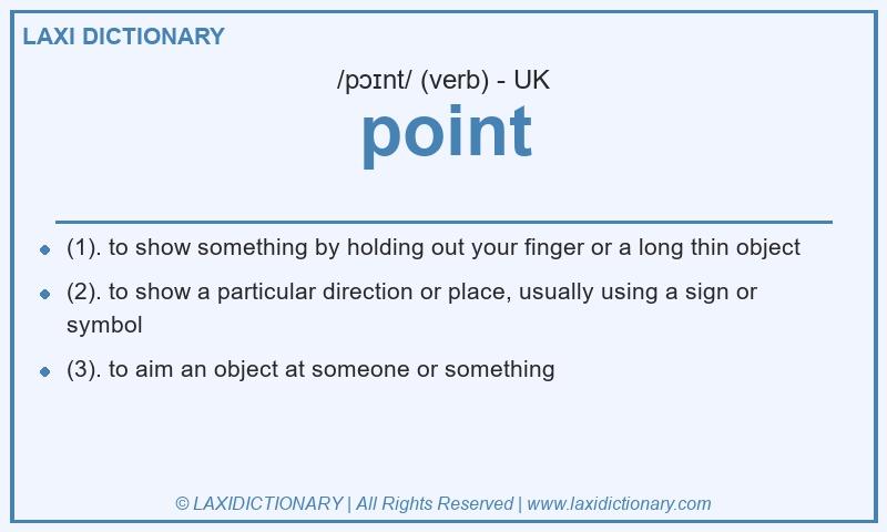 Definition point in British English