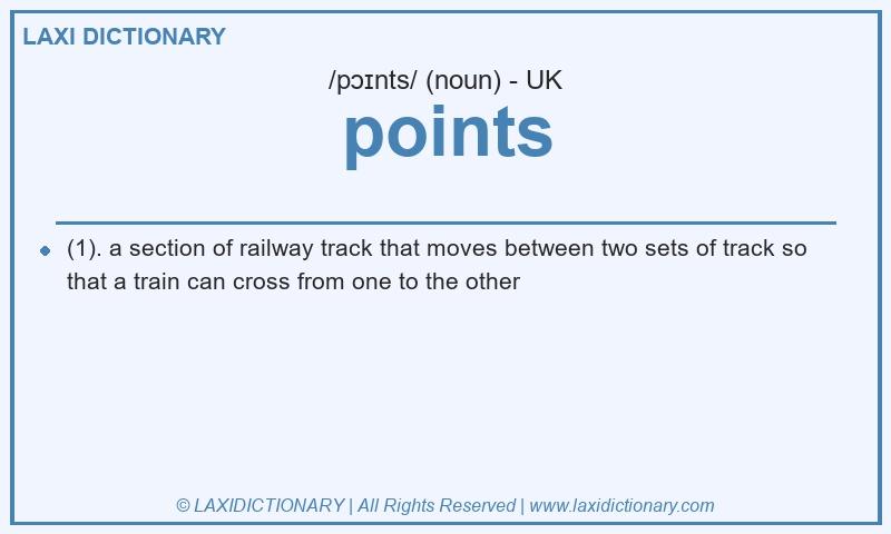 Definition points in British English
