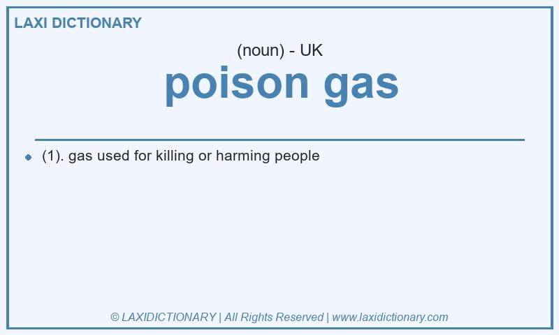 Definition poison gas in British English