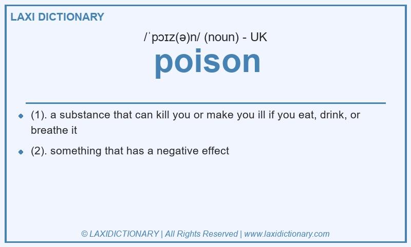 Definition poison in British English