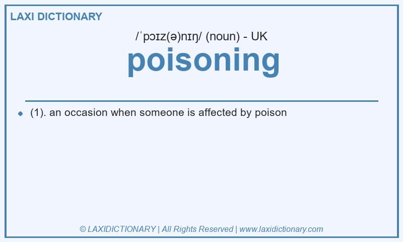 Definition poisoning in British English