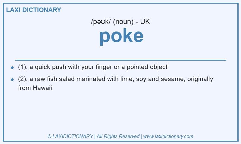 Definition poke in British English