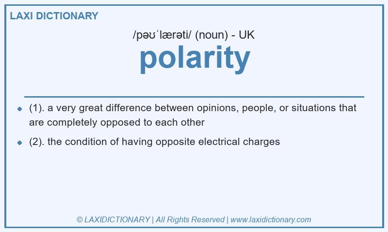 Definition polarity in British English