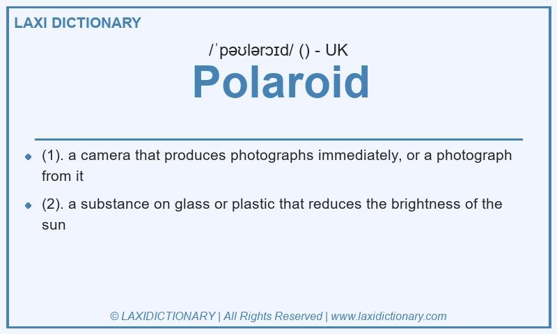 Definition Polaroid in British English