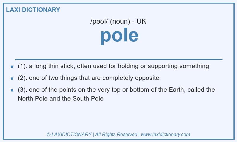 Definition pole in British English