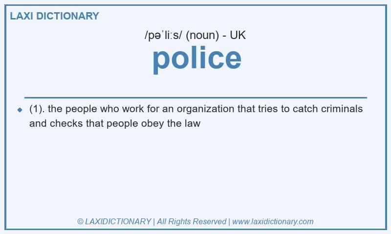 Definition police in British English