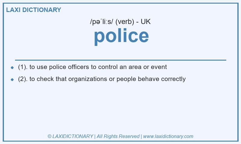 Definition police in British English