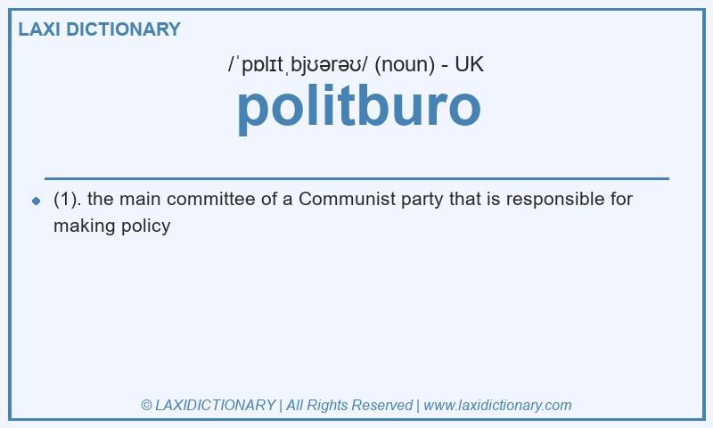 Definition politburo in British English