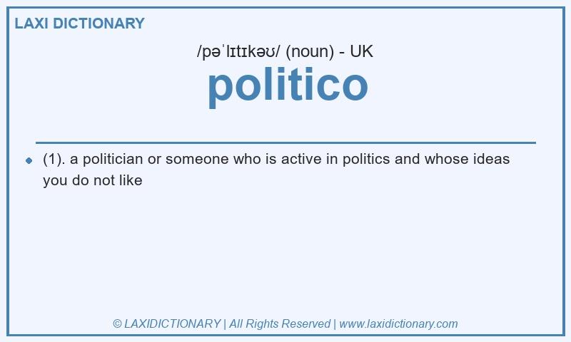 Definition politico in British English