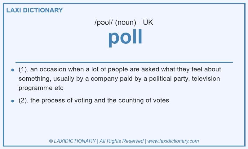 Definition poll in British English