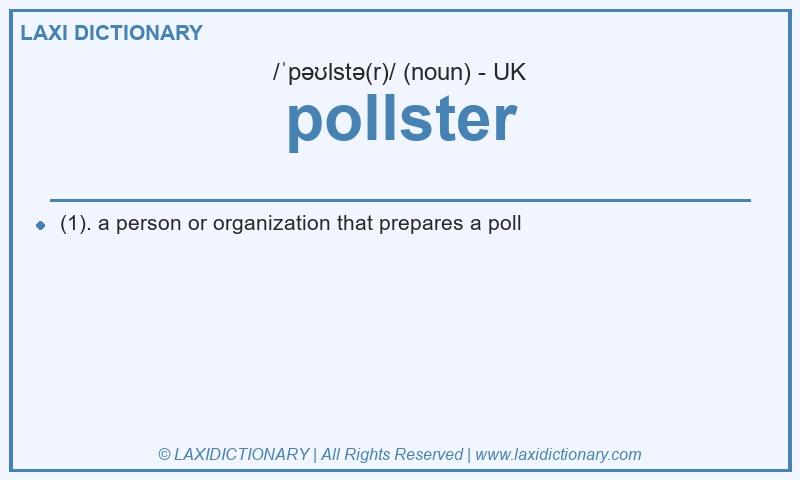 Definition pollster in British English