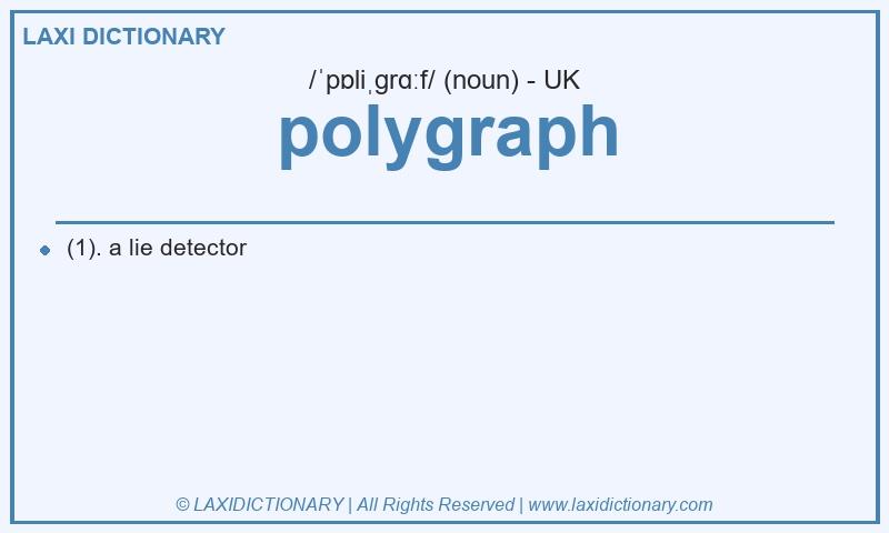 Definition polygraph in British English