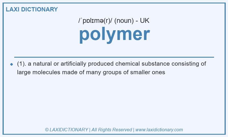 Definition polymer in British English