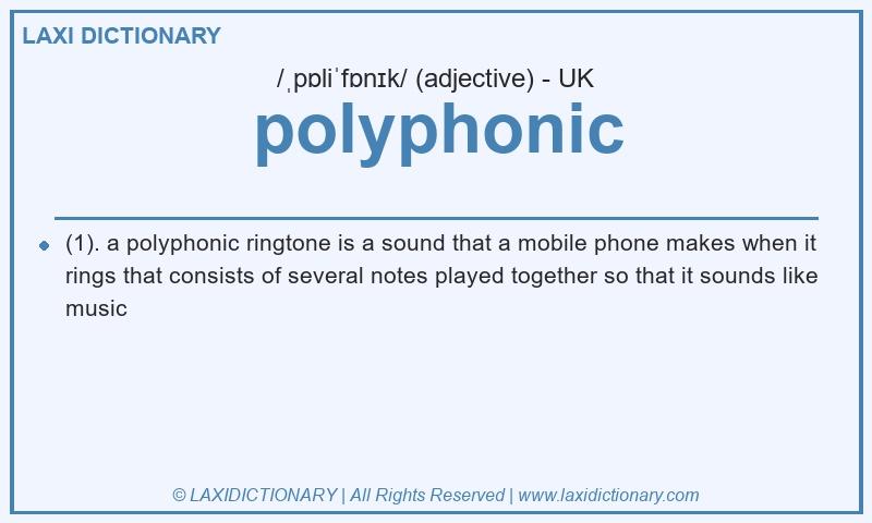 Definition polyphonic in British English