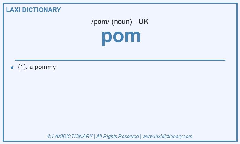 Definition pom in British English