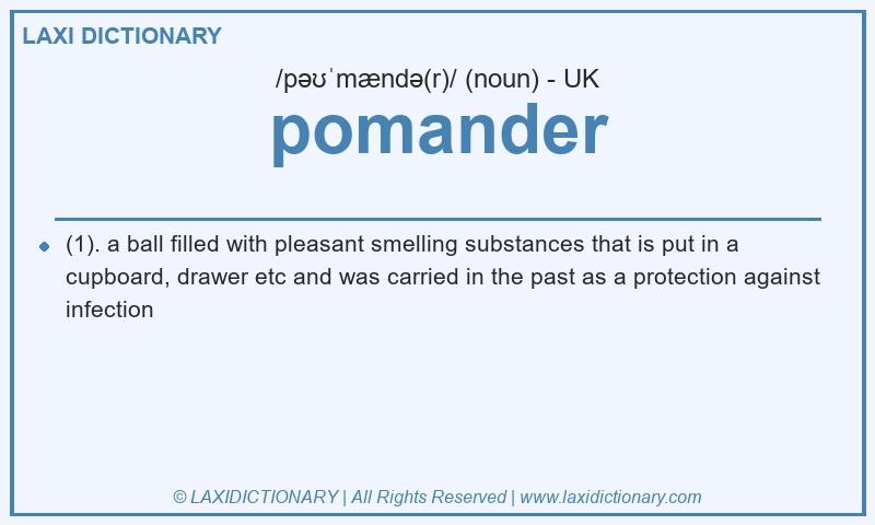 Definition pomander in British English