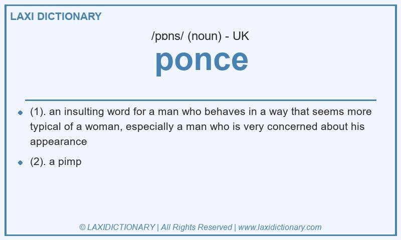 Definition ponce in British English