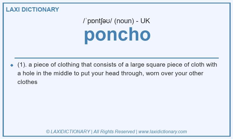 Definition poncho in British English