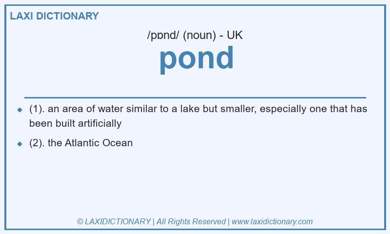 Definition pond in British English