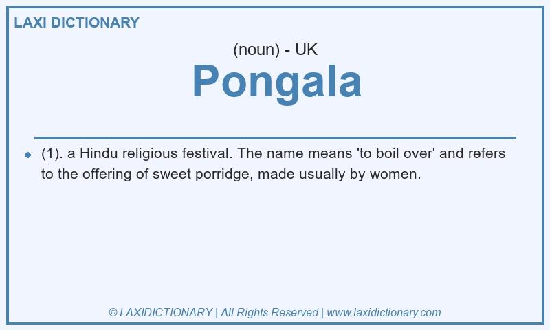 Definition Pongala in British English