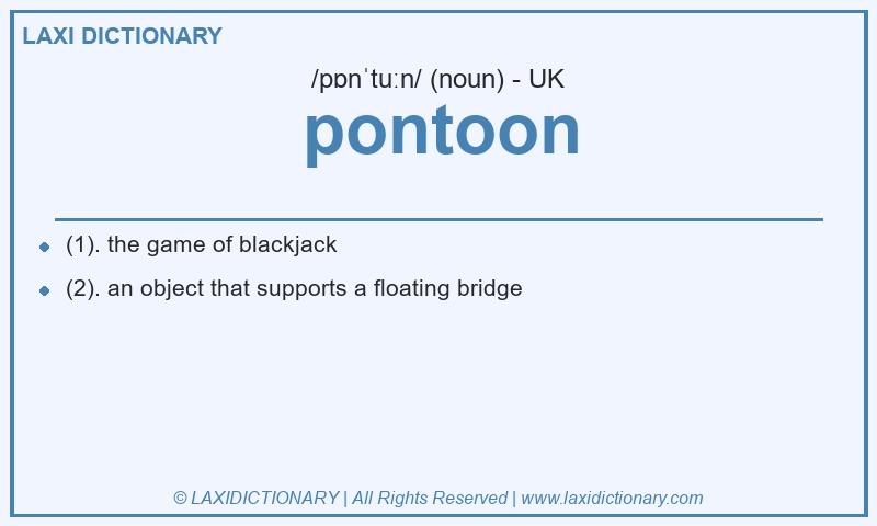 Definition pontoon in British English