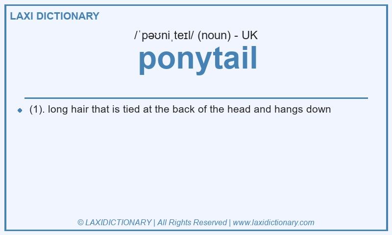 Definition ponytail in British English