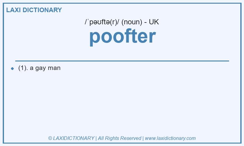 Definition poofter in British English
