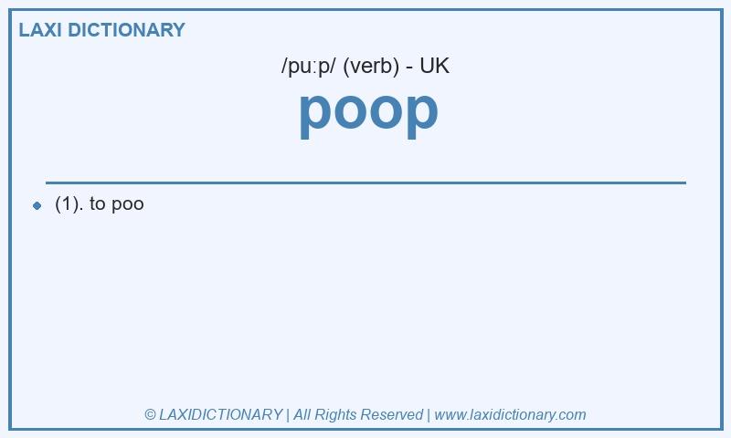 Definition poop in British English