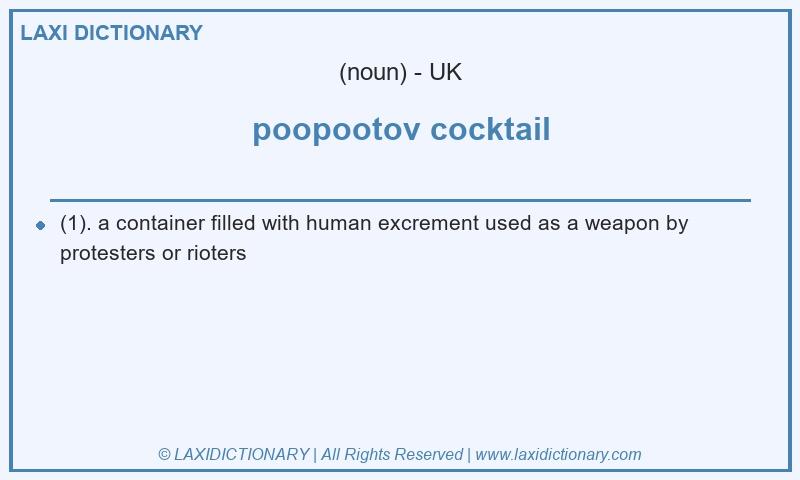 Definition poopootov cocktail in British English