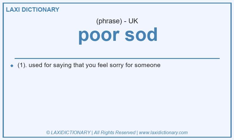 Definition poor sod in British English