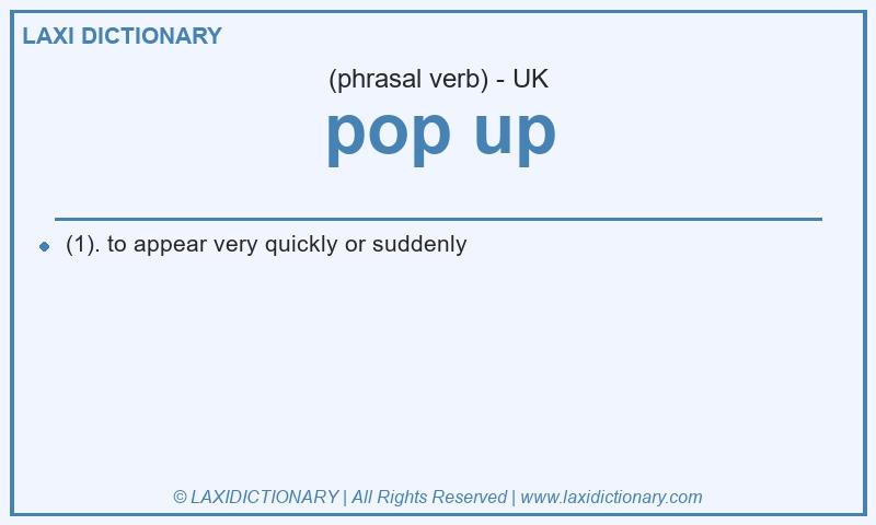 Definition pop up in British English