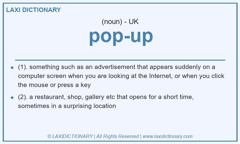 Definition pop-up in British English