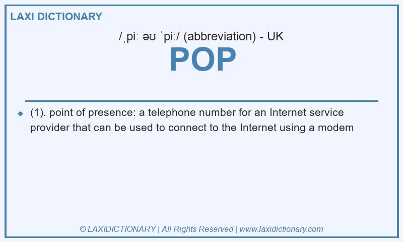 Definition POP in British English