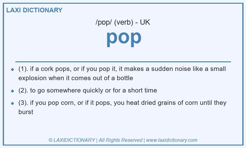 Definition pop in British English