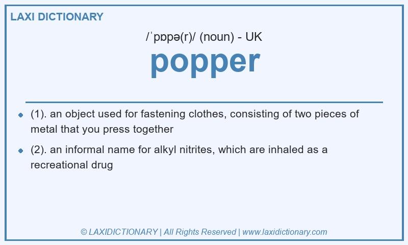 Definition popper in British English