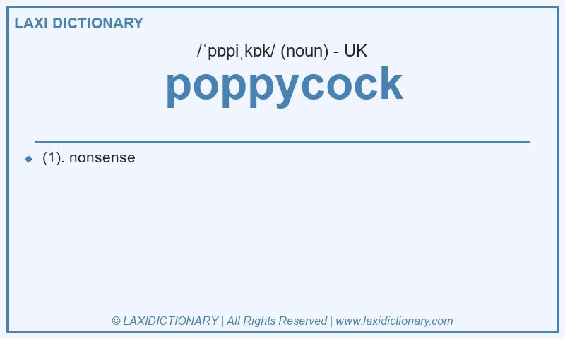 Definition poppycock in British English