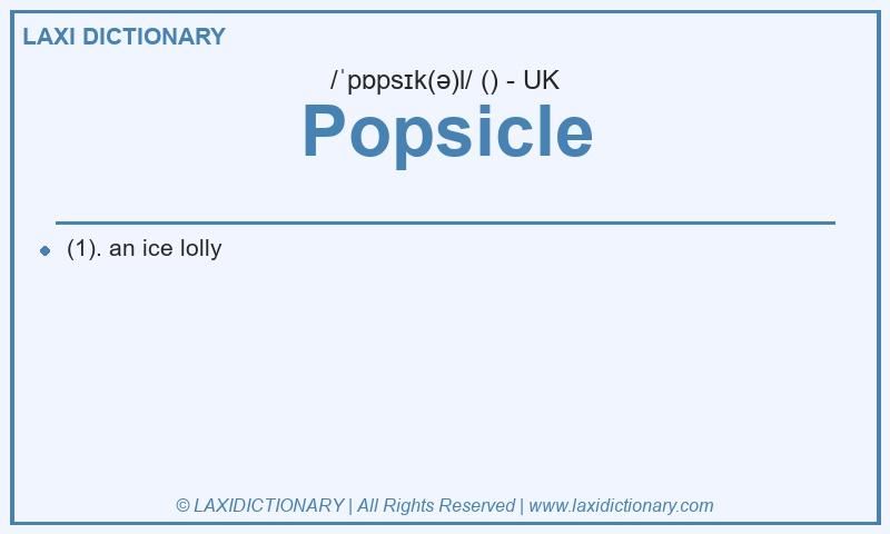 Definition Popsicle in British English