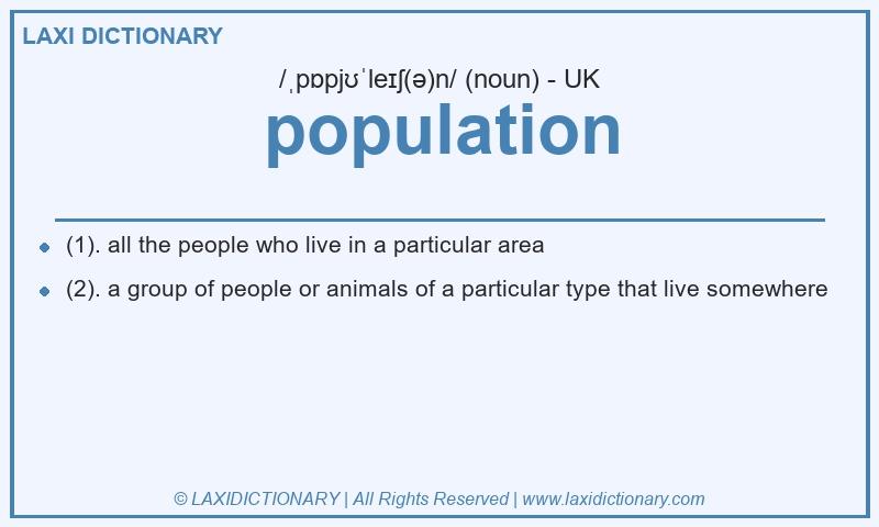 Definition population in British English