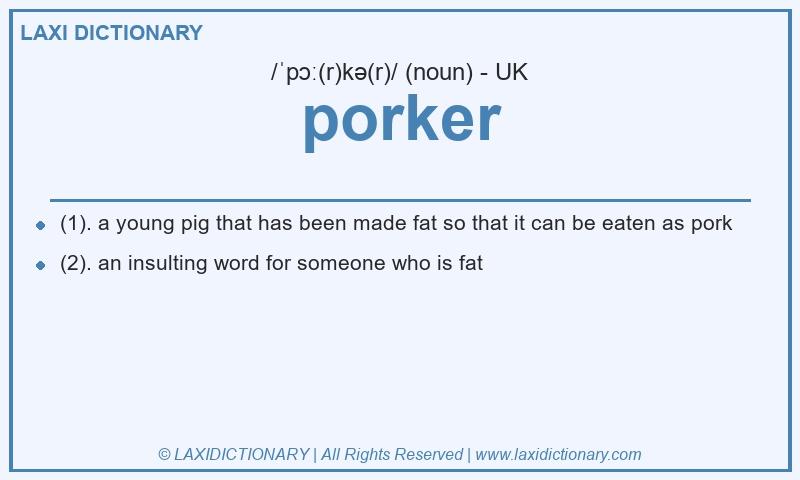 Definition porker in British English