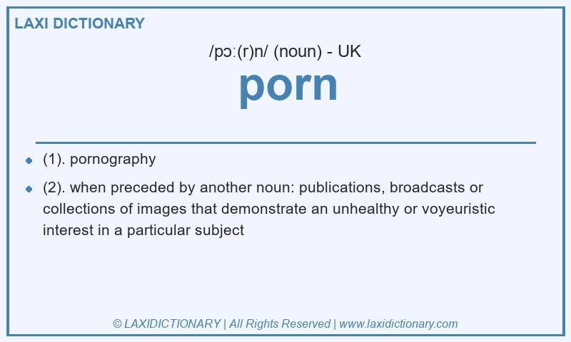 Definition porn in British English