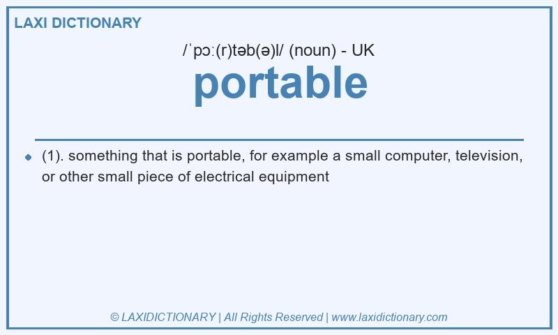 Definition portable in British English